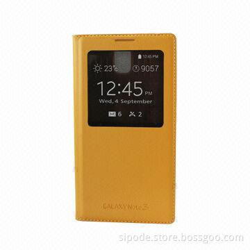 PU Flip Leather Cases for Samsung Galaxy Note 3, with Smart Sleeping Mode
